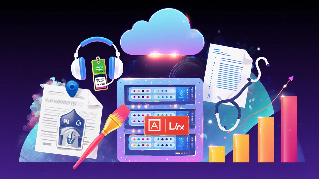 Illustrated collage of symbols for various quick trade certificates.