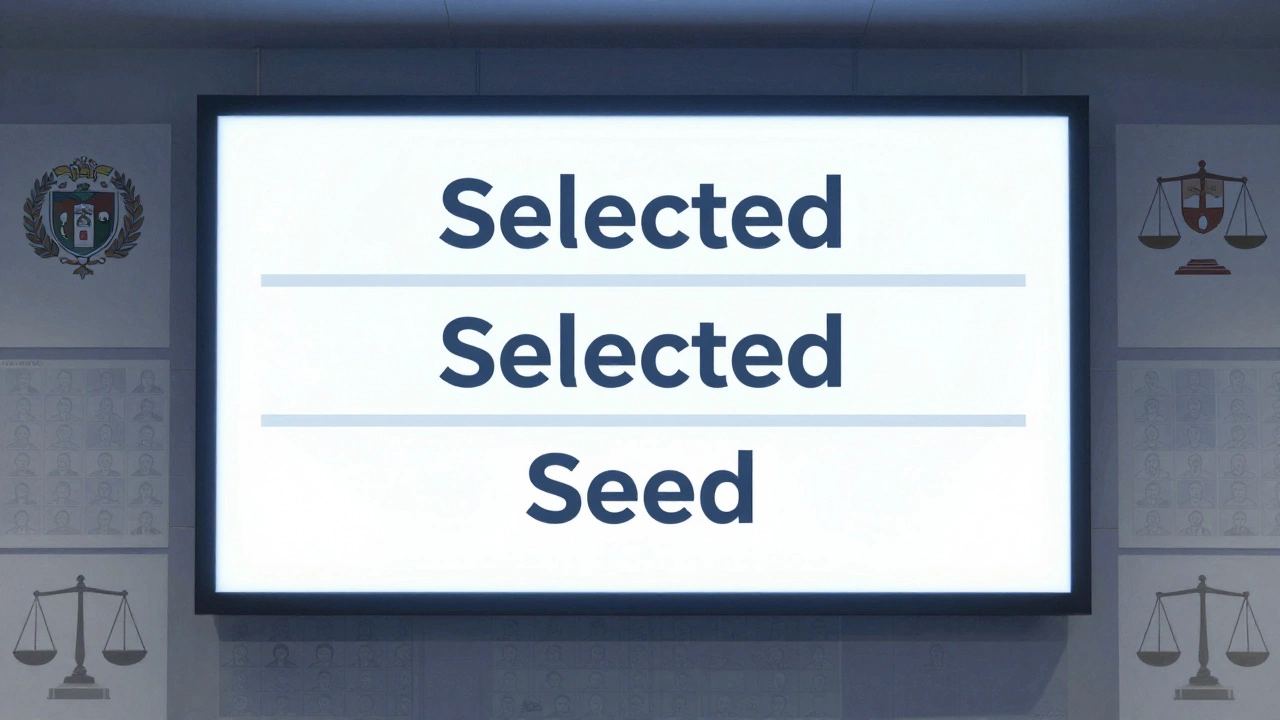 A scoreboard showing only three selected names among thousands of applicants.