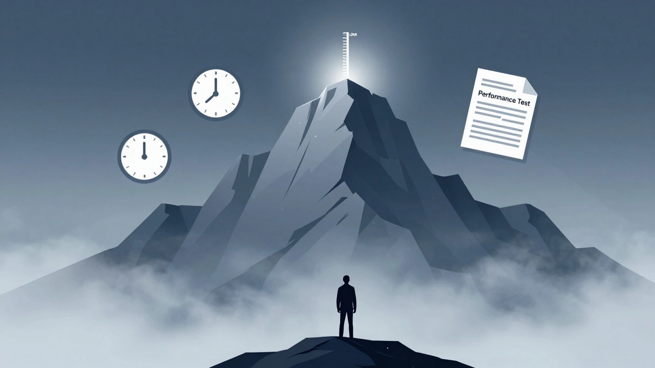 Illustration of a mountain representing the difficult California bar exam
