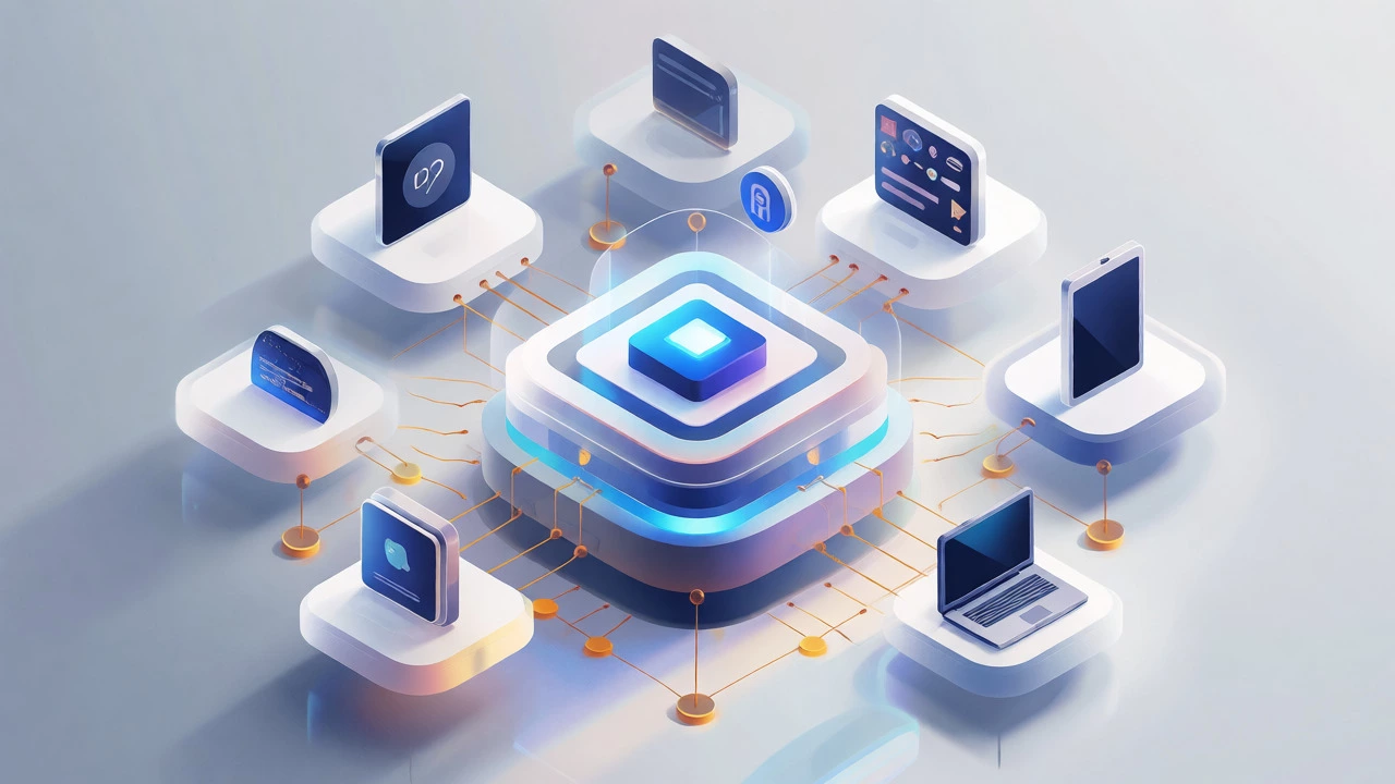 3D illustration showing hidden subscription costs around a central learning platform.